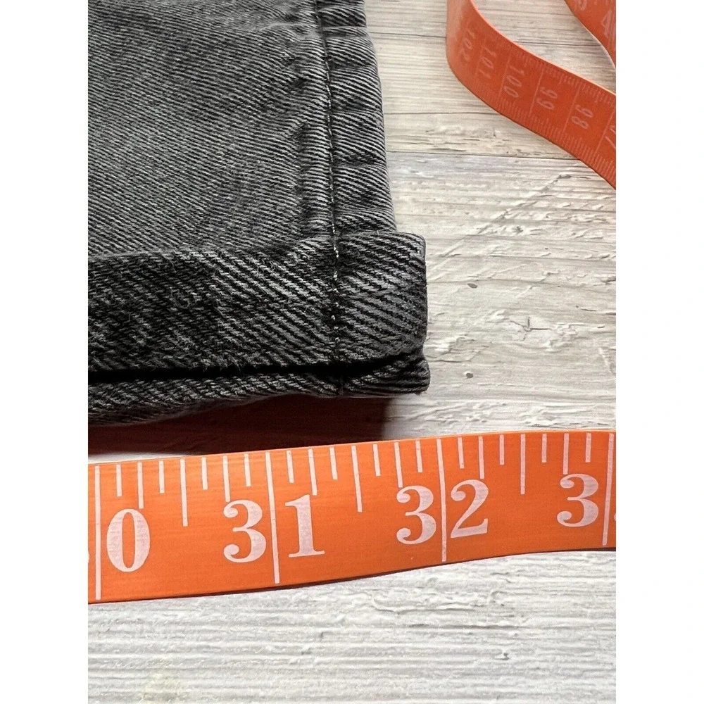 Levi's 505 Jeans Mens‎ Size 36x34 Regular Relaxed Black Denim Pants Faded